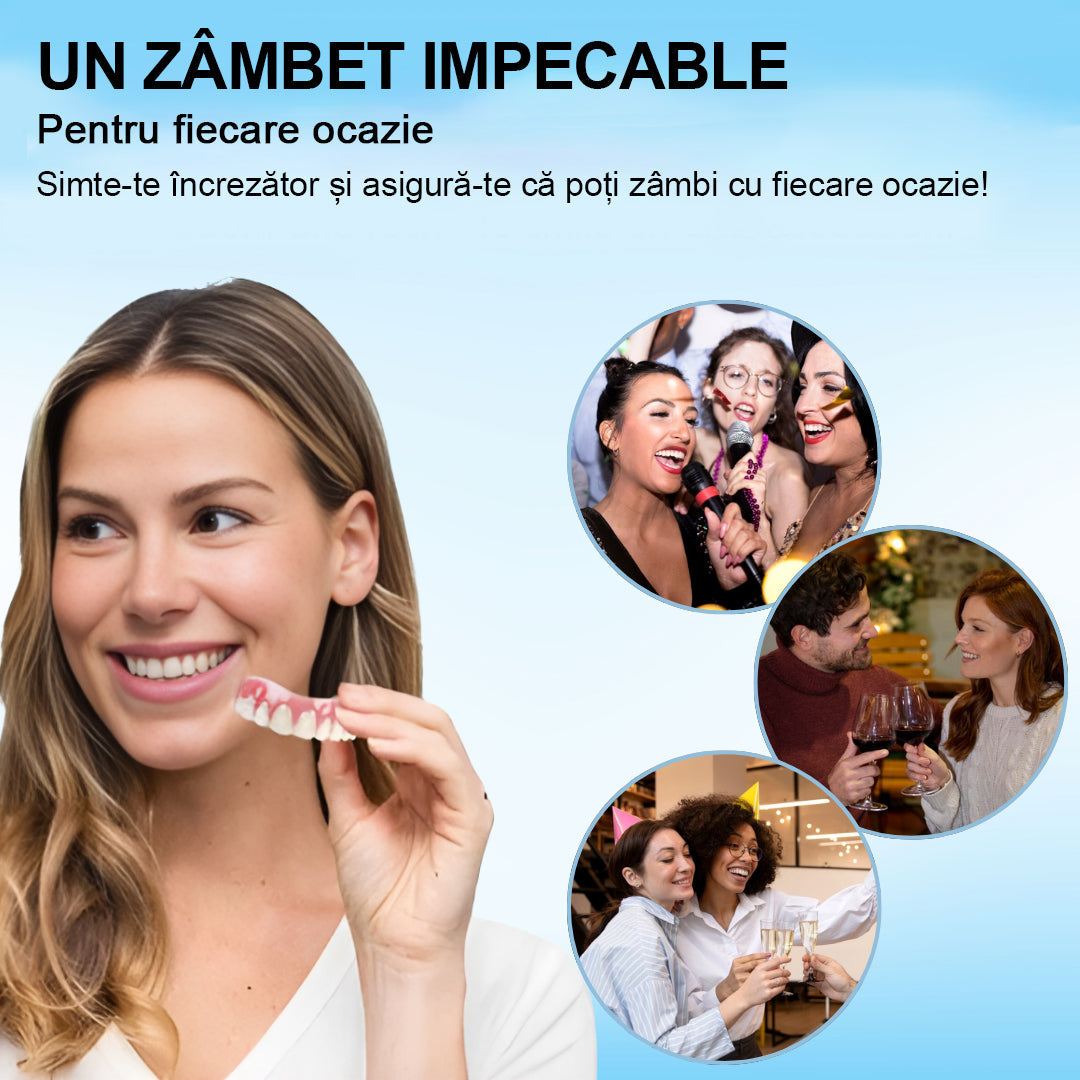 👍 [ADA Recomandările] 🌿🦷𝗦𝗺𝗶𝗹𝗲𝗵𝗽𝘆™ Set de proteze cu reline din silicon