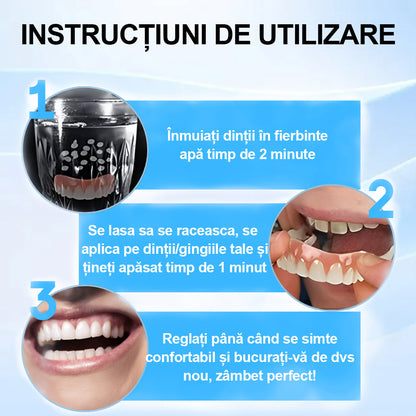 👍 [ADA Recomandările] 🌿🦷𝗦𝗺𝗶𝗹𝗲𝗵𝗽𝘆™ Set de proteze cu reline din silicon